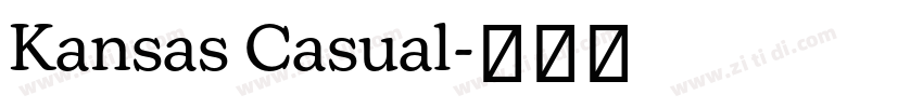 Kansas Casual字体转换